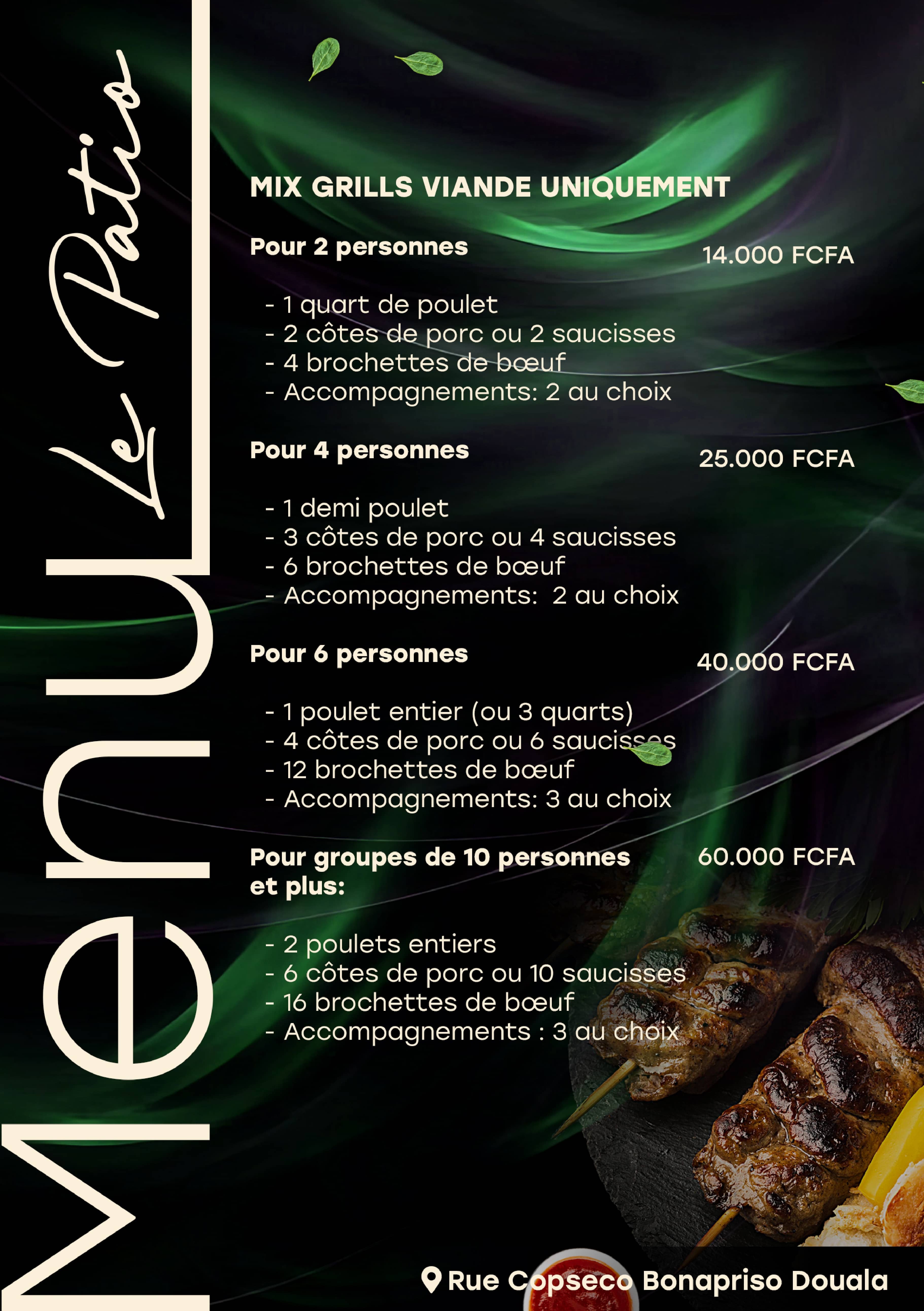 Menu Nourriture 3